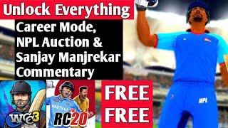 Unlock Everything in WCC 3 & RC 20 | by this App | Commentary & Career Mode | World Cricket Chmpion3