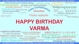 Varma   Languages Idiomas - Happy Birthday