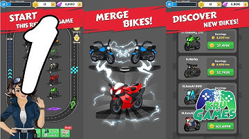 Merge Bike game Gameplay Walkthrough #1 (Android, IOS)