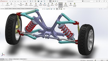 Complete design of car suspension system in SolidWorks