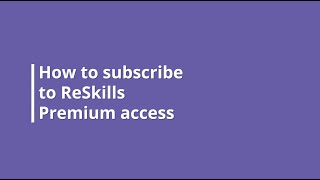 How To Subscribe A Reskills Premium Account