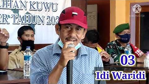 Penyampaian Visi dan Misi Calon Kuwu Desa Kedokanbunder, 01, 02, 03, 04