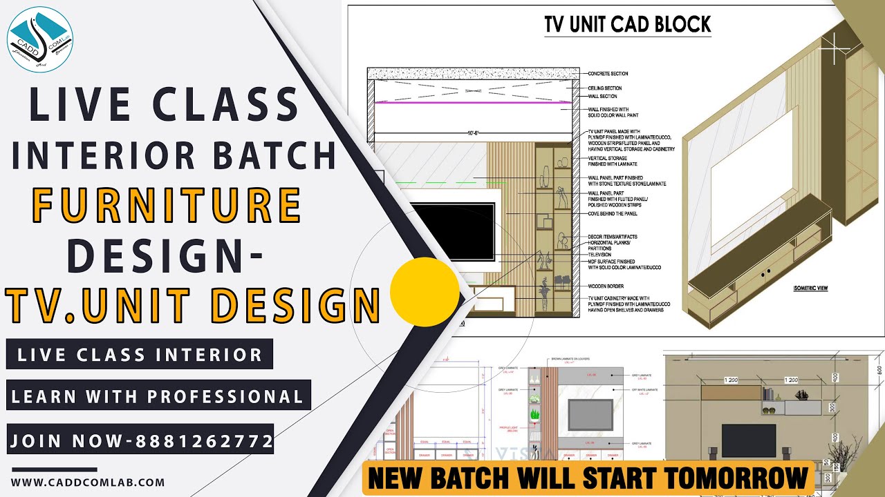 Live Class Interior batch How To Design A Furniture Design Of Interior ...