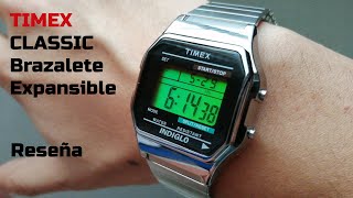 BONITO Reloj TIMEX RETRO CLASSIC  Reseña T78587 Brazalete Auto Ajustable. (En Español)