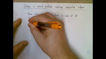 Algebra 1 - Solving a word problem involving consecutive integers