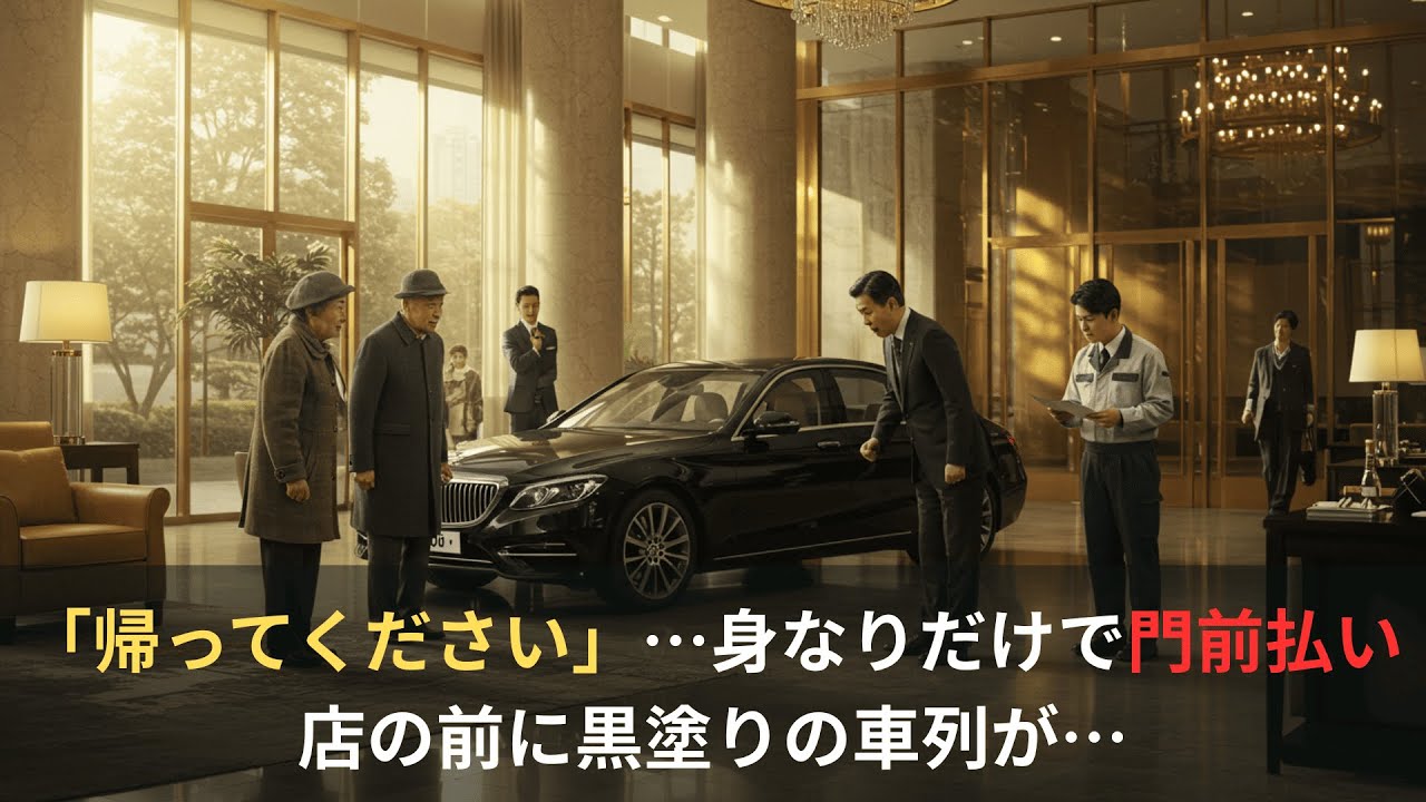 高級ホテルで老夫婦を門前払いした従業員。翌日、店の前に外車が3台現れて――