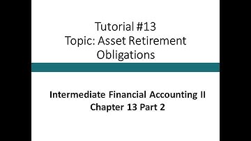 Tutorial - Asset Retirement Obligations (Intermediate Financial Accounting II, #13)