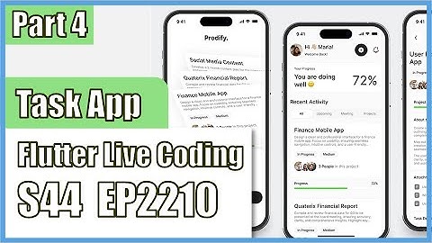 [Flutter] Flutter Live Coding EP2210 (Task Management App UI Part 4)