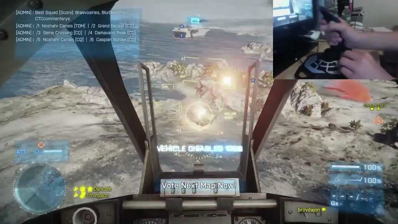 Battlefield 3 Extreme 3D Pro Joystick | Jet A-10 Thunderbolt Rush Kharg Island | With Key Bindings!