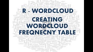 Text analytics with R | How to create the background table of wordcloud for better understanding