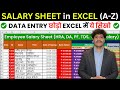 Salary Sheet in Excel with Formula | HRA, DA, PF, ESI Calculation | Excel Salary Sheet