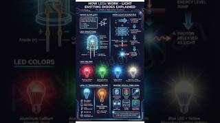 How LEDs Work - Light Emitting Diodes Explained ⚙️ #diy #shorts #explained