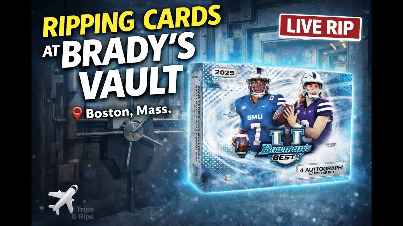 RIPPING CARDS AT BRADY’S VAULT 🏦 | Trips & Rips (2025 Bowman’s Best University Football Hobby Boxes)
