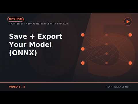 Save Your PyTorch Model + Export to ONNX for Flutter