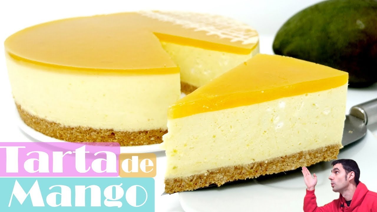 TARTA de MANGO SIN HORNO.  😍😋 ¡PASTEL o TORTA Deliciosa Fría y Fácil ! Receta # 489