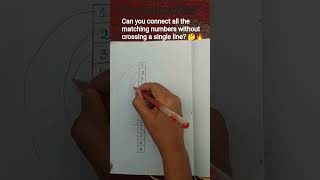 Match the Numbers Without Crossing the Lines 🧠✨#youtube #iqtest #challenge  #short #fun
