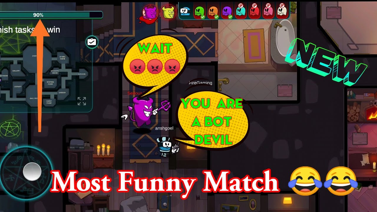 Devil Amongst Us Gameplay || Play With Bot Devil || Most Funny Match