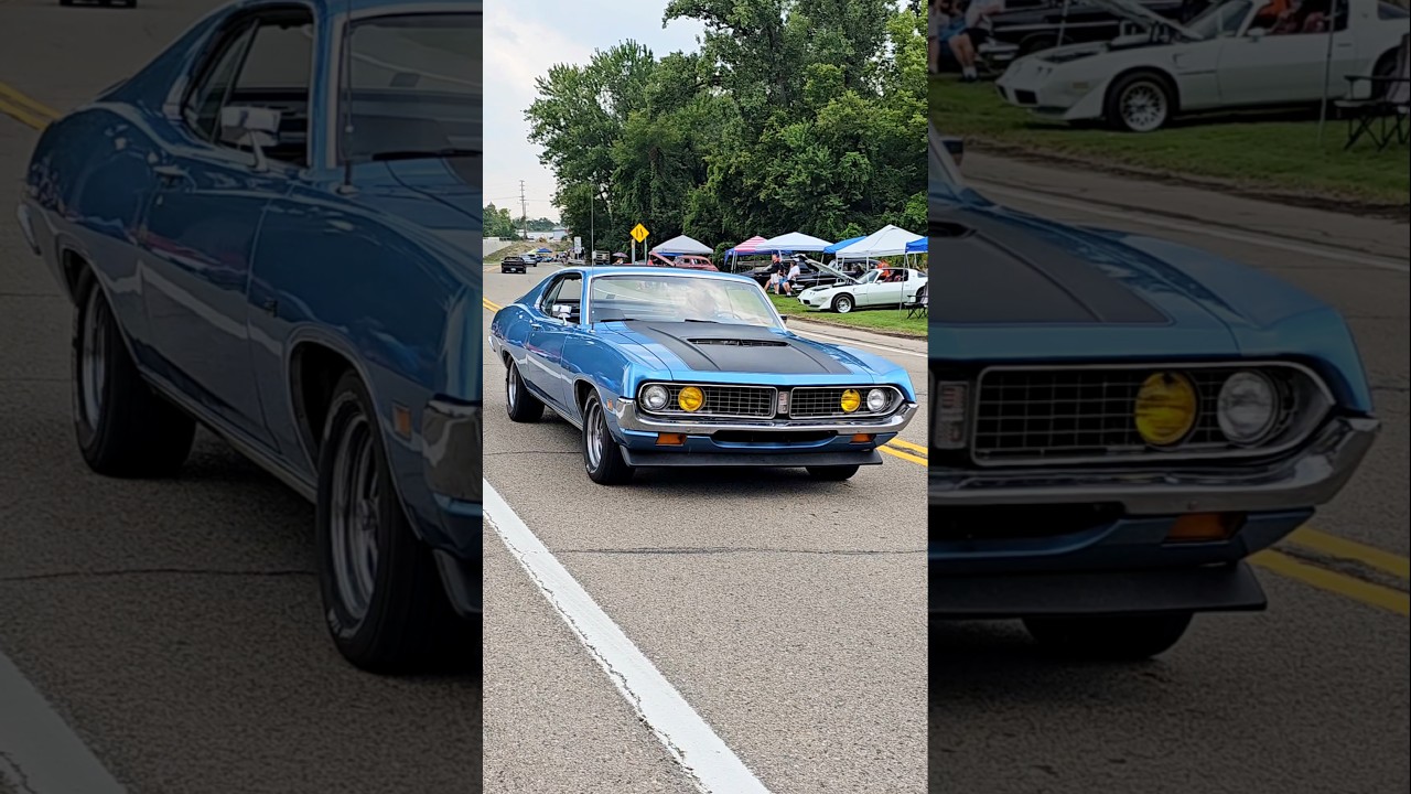 1971 Ford Torino 500 Classic Car Drive By Engine Sound Cruisin' Hines 2024