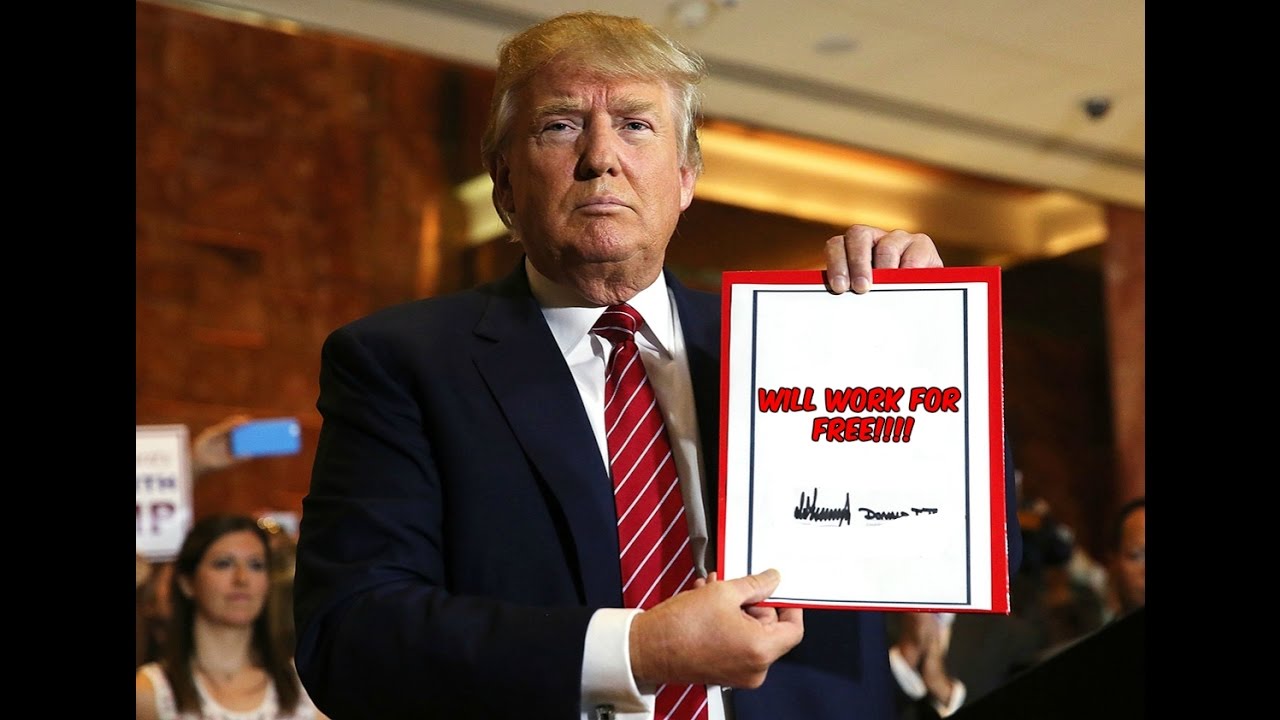 President Donald Trump Will Not Accept Presidential Salary YouTube