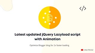 latest updated lazyload with animation | How To Install Jquery Lazy Load For BlogSpot Blogs