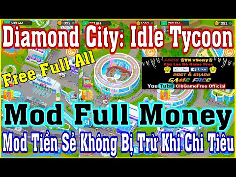 《MobileGame Lậu》Diamond City: Idle Tycoon – Mod Full Money – APK Mod Free Download #795