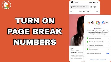How To Turn On Page Break Numbers On DuckDuckGo Private Browser App