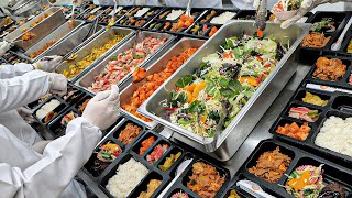 Amazing scale! korean lunch box food factory mass production process / korean street food