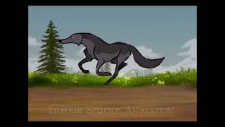 Wolf Run Cycle | 2D Running Animation + Background Experiment