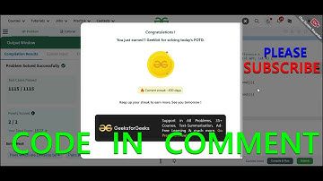 GFG POTD 30/10/2024 IN C++ MOST IMPORTANT INFORMATION | CODE IN COMMENT #geeksforgeeks #gfg #potd