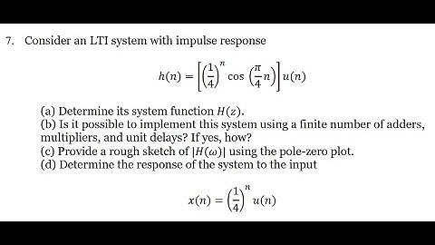 How to determine the frequency response of the LTI system with impulse response