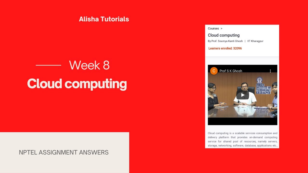Cloud computing Nptel Week 8 Assignment 8 Solution Jan 2021 - YouTube