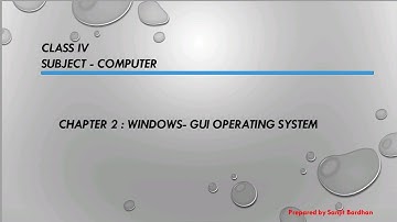 Class IV Computer ( Chapter : Windows - GUI Operating System) Part : 1