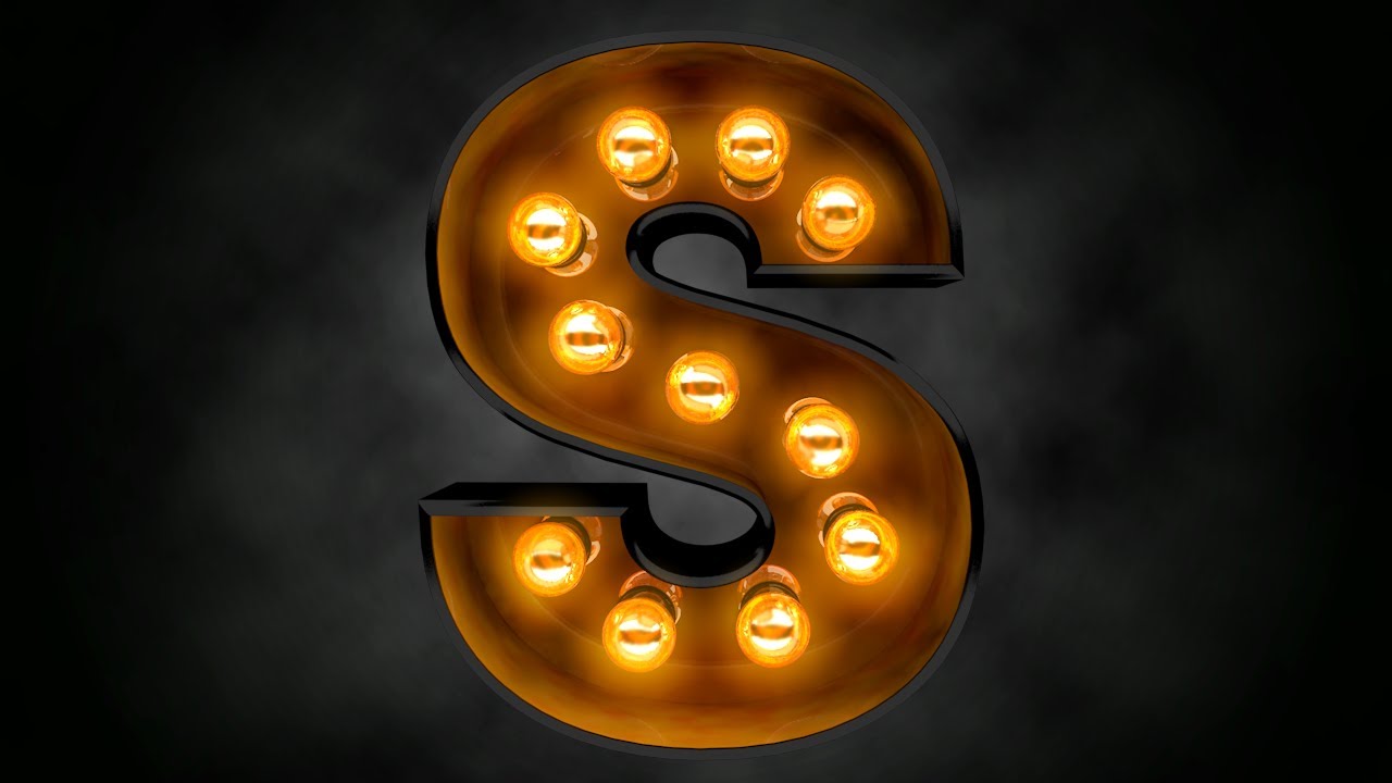 Cinema 4D Tutorial - Light Bulb Glowing in 3D Text - YouTube