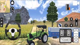 Tractor game 3d 🚜 farming tractor simulator 👩‍🌾 indian tractor wala game 🐓 traktor gari game video  screenshot 3
