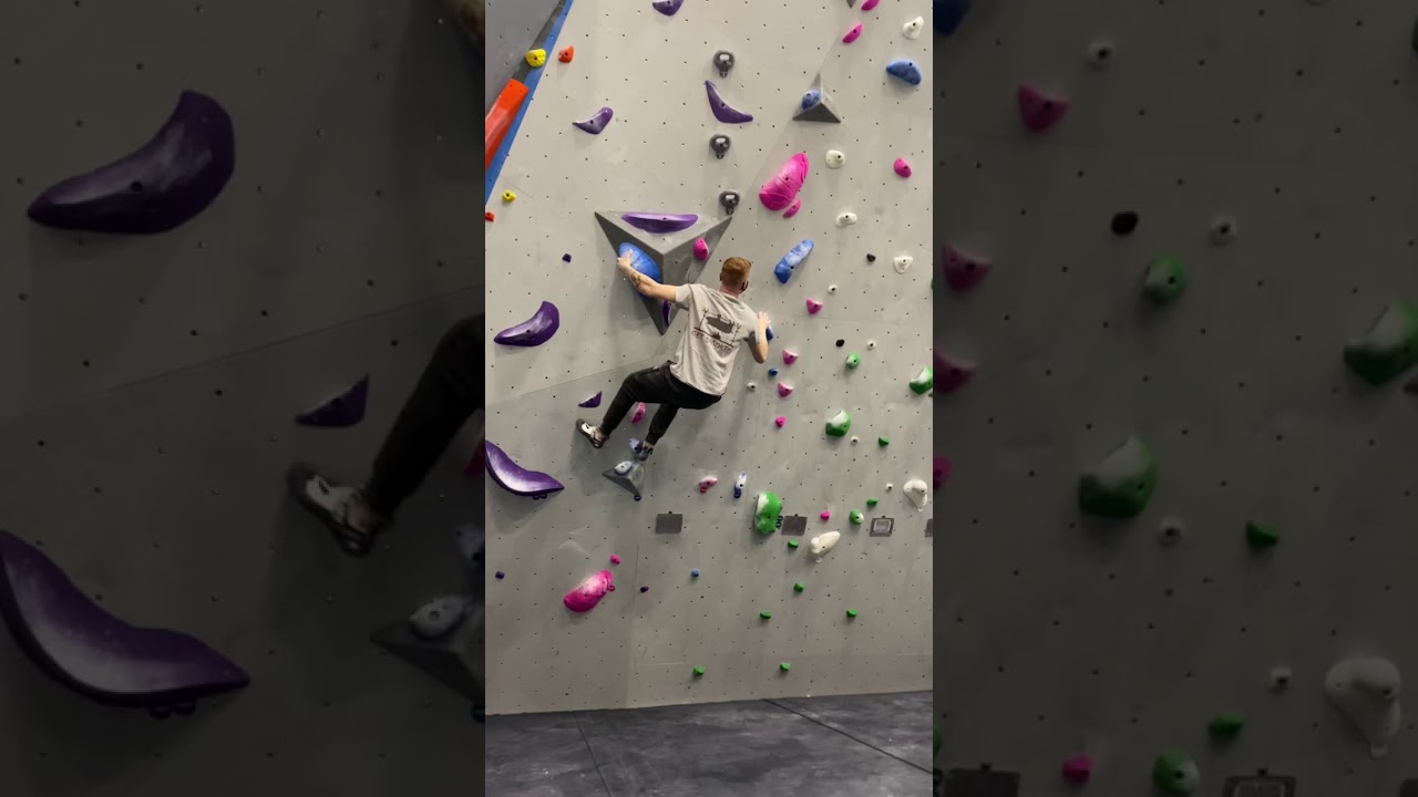 Dynamic Blue V4 Boulder problem!