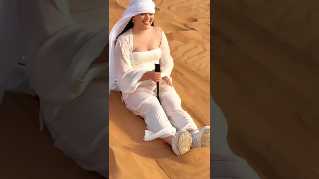 "🌟 Dubai Beautiful Girl in Desert 🏜️ | Stunning Sand Girl Video 💃 | Viral 2025 🔥"