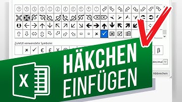 Häkchen in Excel einfügen