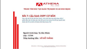 BÀI 7:ĐỊNH TUYẾN ĐỘNG OSPF - CẤU HÌNH OSPF CƠ BẢN