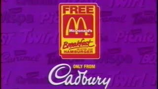 Cadbury's advert with McDonald's promotion - Broadcast 3rd October 1995 ITV (UK)
