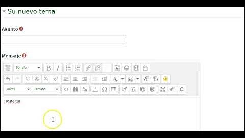Manejo de foros en Moodle