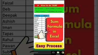 Sum Formula in Excel | Auto Sum in Excel Sheet #sumformula  #excel #excelformula