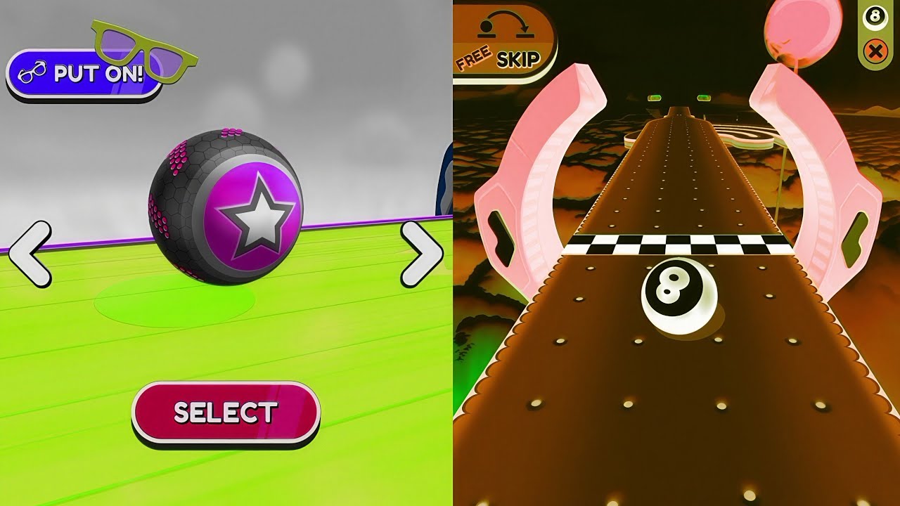 🌈🌀Going Balls, SpeedRun Vs Reverse Video Gameplay Part 368