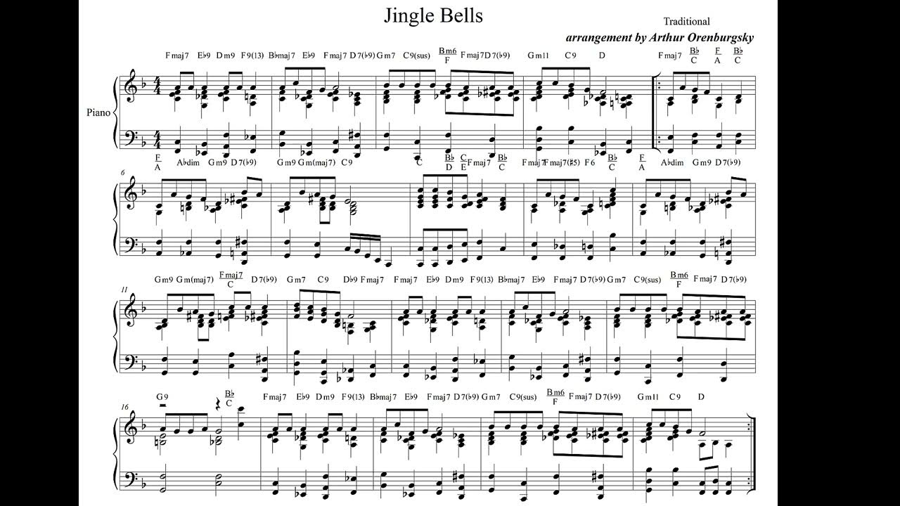 Jingle Bells Jazz Piano - YouTube