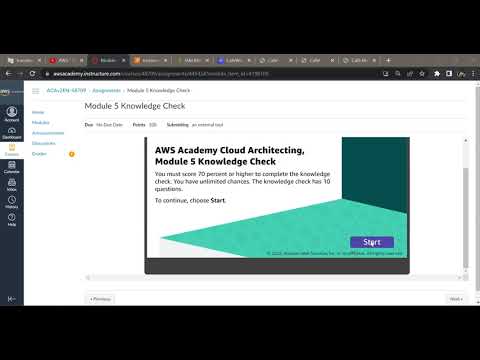 AWS Cloud Architecting || Module -5 Knowledge Check Answers