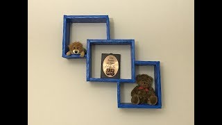 Wall Mount CD Shelves (Honey Oak) Interlocking Wall Mounting Shelf