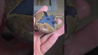 Thunder Egg Slice Grinded Down Into This Disc Shape. Polishing Next