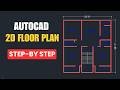 AutoCAD Floor Plan Drawing Tutorial | Step-by-Step