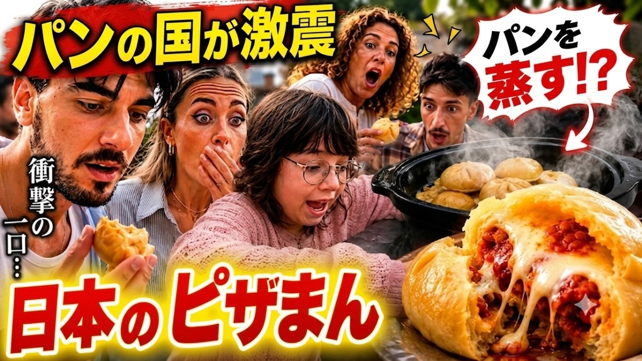 「パンを蒸すだと？」パーティーが騒然！日本発祥ピザまんをフランスで配った結果…フランス家族が超意外な反応で驚愕しました【海外の反応】