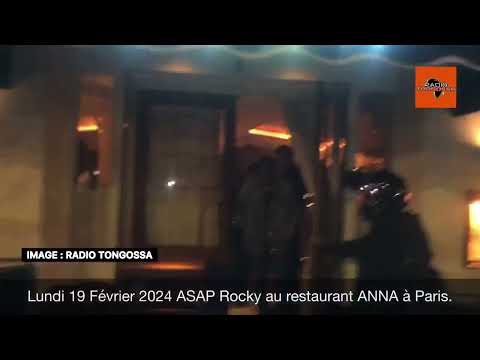 Lundi 19 Février 2024 ASAP Rocky au restaurant ANNA à Paris