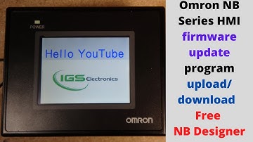 Omron NB Series HMI firmware update, program upload/download using Free NB Designer. English